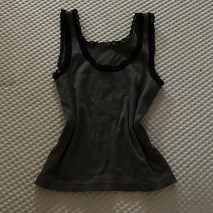 Black brandy top with lace!